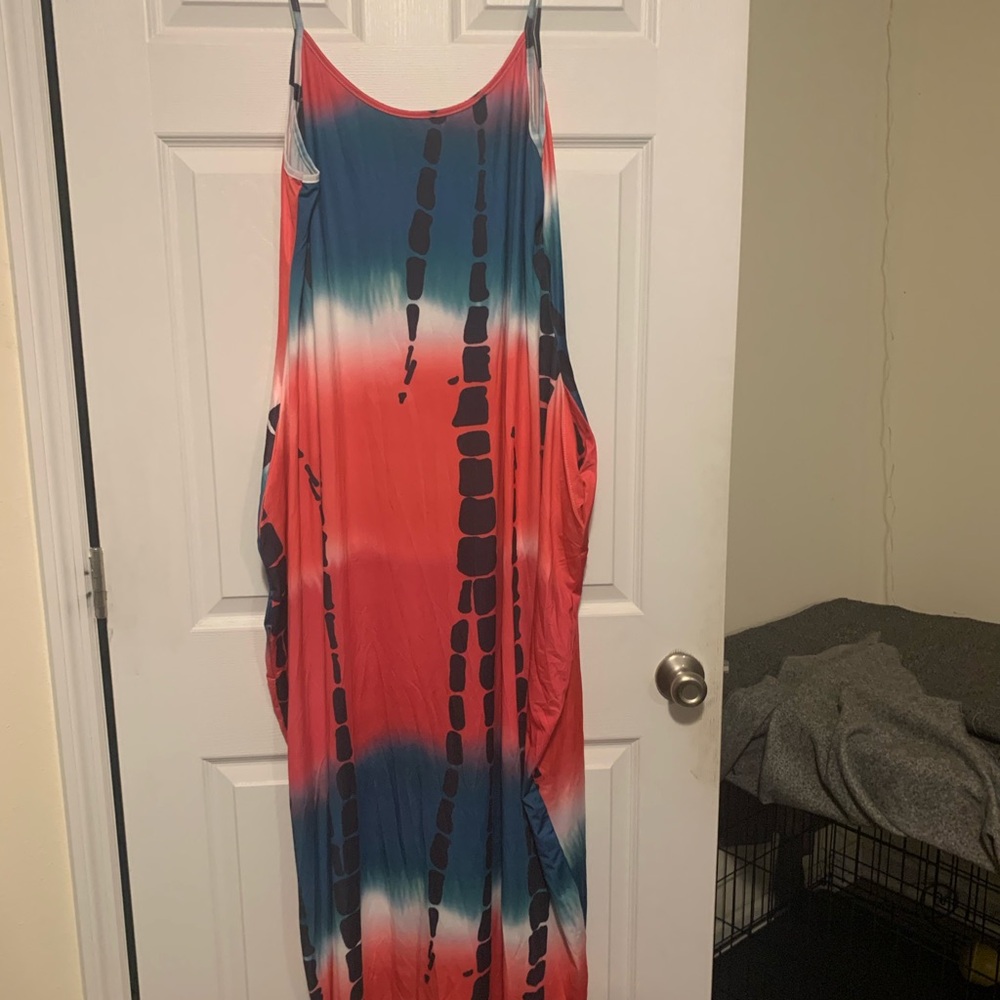 Shein Curve 4XL Colorful Maxi Dress